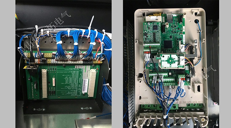 变频器控制柜轴卡主板和变频器接线图